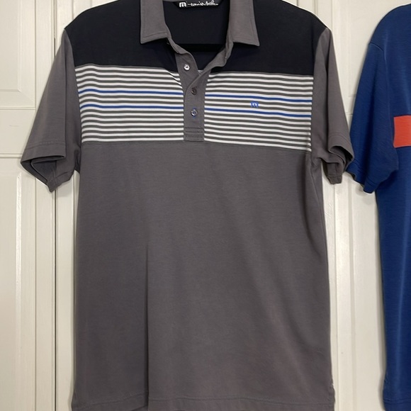 2Pc Set Travis Matthew Men’s Groggy Polo T-Shirt Set Size Medium Grey Navy - Picture 2 of 16